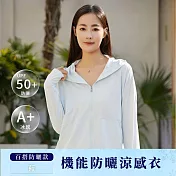 翡冷翠文創機能防曬涼感衣-百搭基礎款(M-XL) M 藍