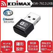 EDIMAX 訊舟 7611UXB Wi-Fi6+藍牙5.3 二合一USB無線網路卡