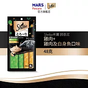 【Sheba希寶】誘惑泥 貓肉泥  48g*6入 雞肉+雞肉及白身魚口味 寵物/貓零食/貓食(有效日期2026/10/2)