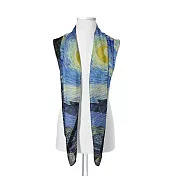 翡冷翠文創藝術絲巾｜梵谷《星夜》