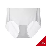 【唯蜜色】超薄裸感冰絲無痕純棉透氣3D蜜桃臀速乾面膜女用內褲 淺灰