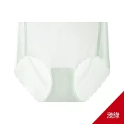 【唯蜜色】超薄裸感冰絲無痕純棉透氣3D蜜桃臀速乾面膜女用內褲 淺綠