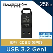 十銓TEAM-S5 隨身碟 USB 3.2 Gen 1 (黑) -256GB