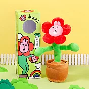 粉紅兔子毛絨公仔 (搖搖花朵)