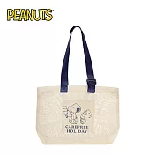 【日本正版授權】史努比 網狀 托特包 肩背包/手提袋 Snoopy/PEANUTS - 米色款