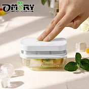 【OMORY】MINI 6格下壓式製冰盒(附座)- 白色