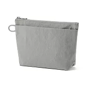 【MUJI 無印良品】皺褶尼龍附底收納袋 /M.灰