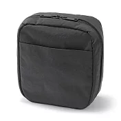 【MUJI 無印良品】皺褶尼龍廣口收納包 /深灰