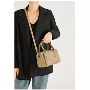 O-ni O-ni全新品精選優質頭層牛皮超大空間輕巧大容量百搭小旅行實用名媛最愛波斯頓包(品質保證)(bag-6117) 大象灰色