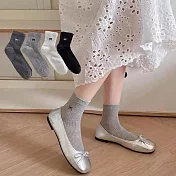 JDS.SOCKS 蝴蝶結小白襪堆堆襪 (三雙組)