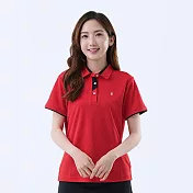 【遊遍天下】MIT女款抗UV吸濕排汗速乾短袖POLO衫(GS1036) M 紅色