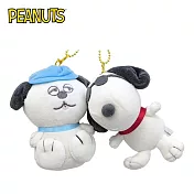 【日本正版授權】史努比 玩偶吊飾組 娃娃 玩偶 查理布朗/奧拉夫/糊塗塔克 Snoopy/PEANUTS - D款