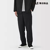 【MUJI 無印良品】男透氣彈性錐形褲 S 黑色