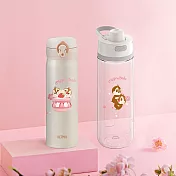 【THERMOS膳魔師】奇奇蒂蒂櫻花篇 保溫瓶+輕水瓶 超值兩件組(TP4329CAD+JNL-502CAD)