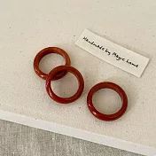 【水星記】順風順水八方來財天然水晶戒指_美規#6 (44020) _紅碧玉