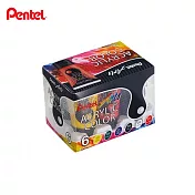 PENTEL 28ml壓克力顏料 6色