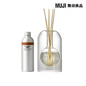【MUJI 無印良品】空間芬香油/  圓形玻璃組.檜木.200mL