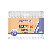 【UNIDESIGN】白色紙軸螺旋雙頭棉花棒350支