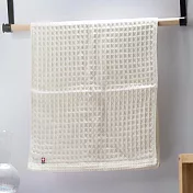 【日本野村毛巾】Waffle格線 超吸水純棉 今治毛巾 ‧ 杏白