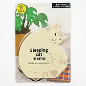 【日本Greeting Life】造型動物便條本 ‧ 睡覺的貓咪