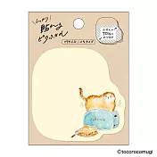 【日本UN TROIS CINQ】TOCOROCOMUGI 牢固黏貼便利貼(裁型款) ‧ M/剛烤好的吐司貓
