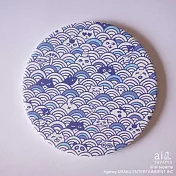 ai sayama 美濃燒珪藻土吸水杯墊 青海波