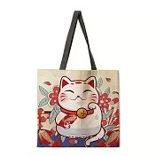 【素包包】購物袋 大容量日本招財貓方形購物托特肩背袋(87035) _圖12