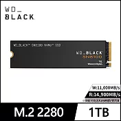 WD BLACK 黑標 SN8100 1TB Gen5 NVMe PCIe SSD固態硬碟 公司貨