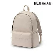 【MUJI 無印良品】可減輕肩膀負擔撥水加工後背包 淺米