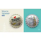 【瓶蓋磁鐵組】- 我愛台北