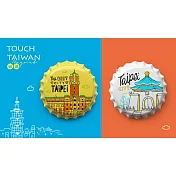 【瓶蓋磁鐵組】- 台北建築