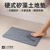 【上手家居】硬式矽藻土地墊(珪藻土地墊/浴室地墊/踏墊/吸水地墊/廁所地墊) 深灰色