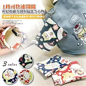 【Sayaka紗彌佳】日系福氣滿滿招財系列彈簧口型零錢小物收納包 -福氣柴款