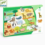 【Djeco智荷】木拼圖/五大洲動物拼圖