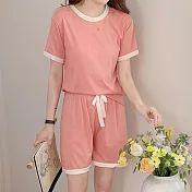 【AnZa】糖果色冰絲居家服上衣短褲(5色)     FREE 優格粉