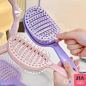 JIAGO 自清潔雙弧度排骨梳 粉色