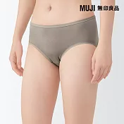 【MUJI 無印良品】女柔滑中腰內褲 S 摩卡棕