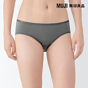 【MUJI 無印良品】女彈性低腰短版內褲 S 深灰