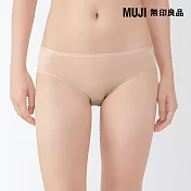 【MUJI 無印良品】女彈性低腰短版內褲 S 黃橘