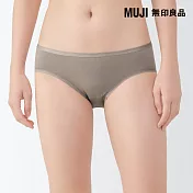 【MUJI 無印良品】女彈性低腰短版內褲 S 摩卡棕