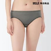 【MUJI 無印良品】女柔滑低腰短版內褲 S 深灰