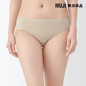 【MUJI 無印良品】女柔滑低腰短版內褲 S 淺米