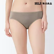 【MUJI 無印良品】女柔滑低腰短版內褲 S 摩卡棕