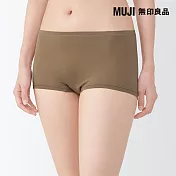 【MUJI 無印良品】女柔滑平口內褲 S 深摩卡棕