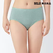 【MUJI 無印良品】女針織高腰內褲 S 淺綠