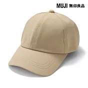【MUJI 無印良品】透氣撥水加工附防水膠條棒球帽55-59cm 米色