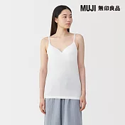 【MUJI 無印良品】女柔滑罩杯式細肩帶 S 白色