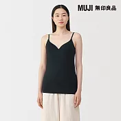 【MUJI 無印良品】女柔滑罩杯式細肩帶 S 黑色