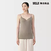 【MUJI 無印良品】女柔滑罩杯式細肩帶 S 摩卡棕