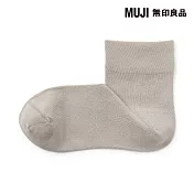 【MUJI 無印良品】女足口柔軟莫代爾混輕薄直角短襪23-25cm 淡棕